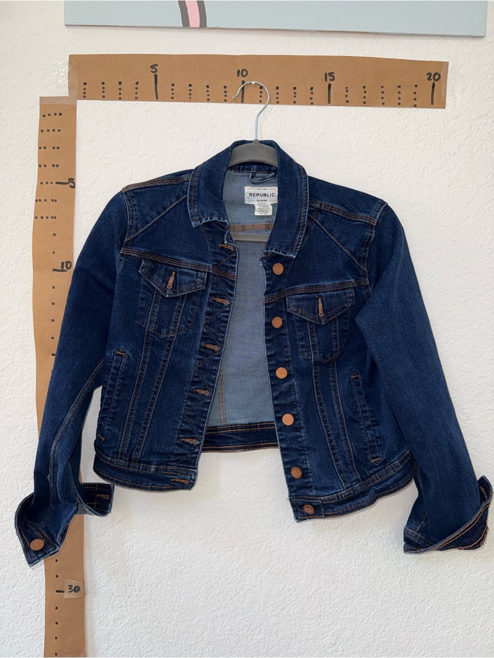 For The Republic Dark Blue Women's Denim Jacket